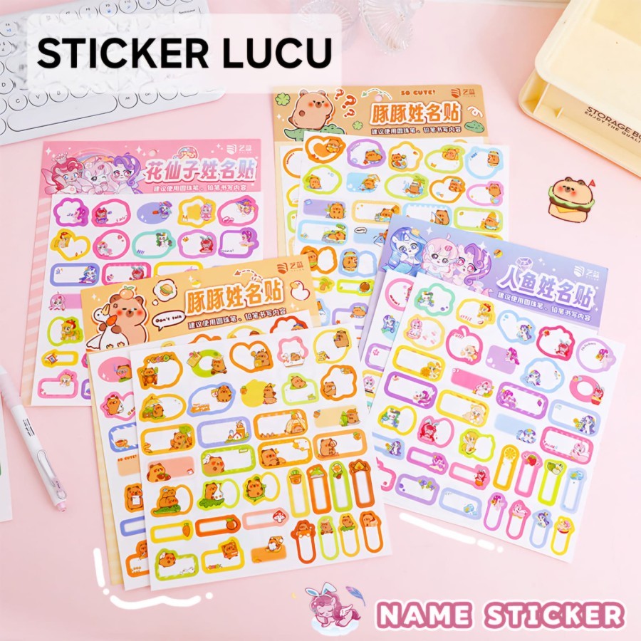

STIKER LUCU LABEL NAMA STICKER MOTIF LUCU STATIONARY PERLENGKAPAN ALAT TULIS SEKOLAH KANTOR