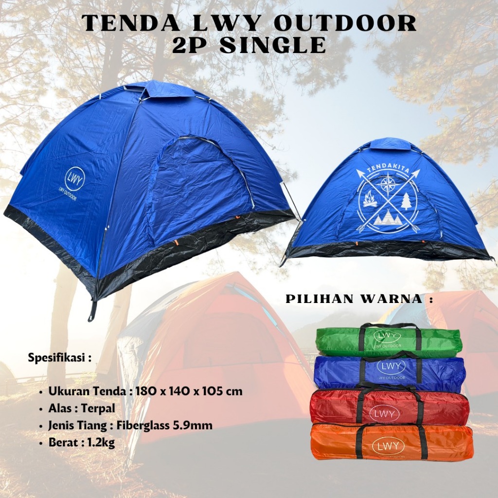 READY TENDA CAMPING | TENDA |  COMPASS 2P FRAME ALLOY | TENDAKI BORNEO 2 DOUBLE LAYER | TENDAKI | TE