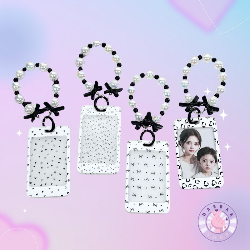 

[Ready stock] Pattern Photocard Holder kpop Transparent Clear Acrylic Id Card holder Acrylic Frame Bingkai foto cahol