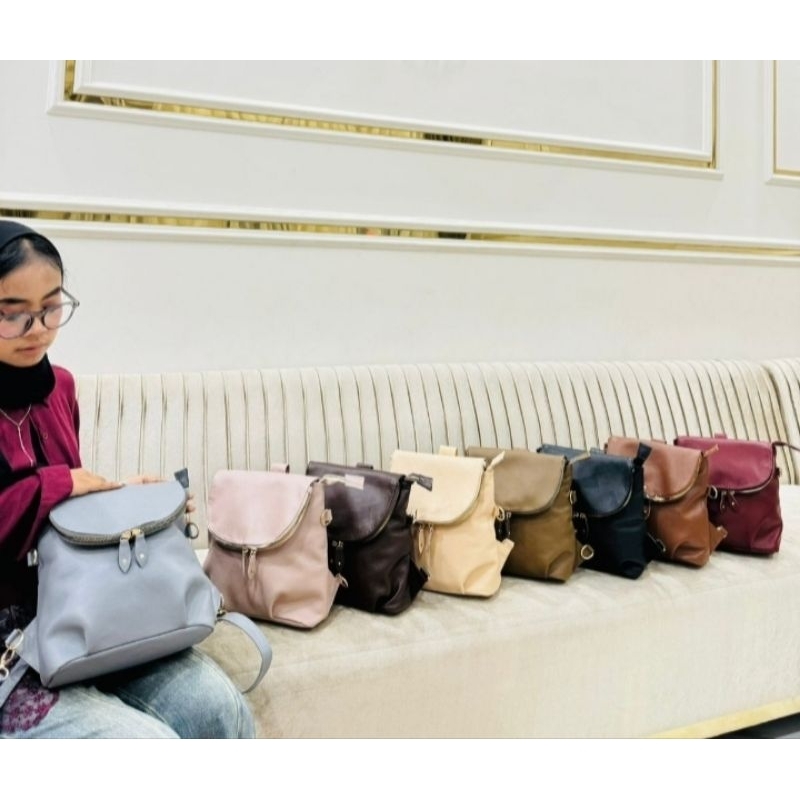 Tas kulit model ransel 3in1 baru