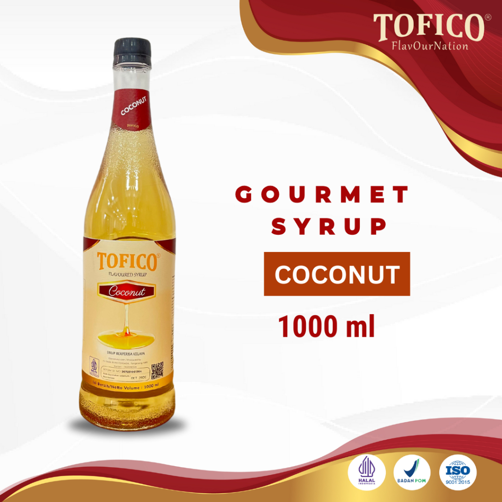 

Syrup Coconut Tofico / Sirup Rasa Kelapa Premium 1 Liter / Tofico Syrup Official