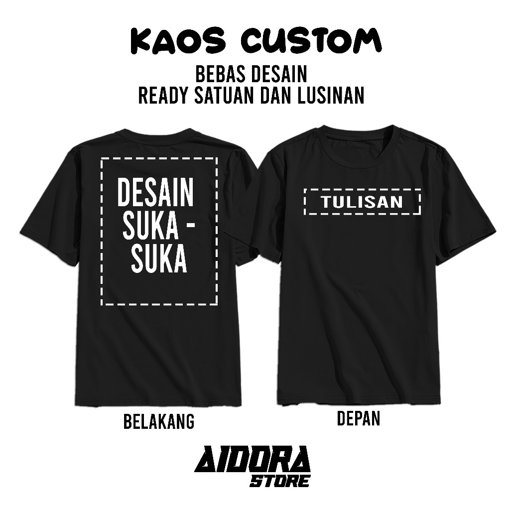 Kaos  Pria Tshirt Atasan Motif Costume Dsain Sendiri Pakaian Pria / Wanita Kaos Combed 30s