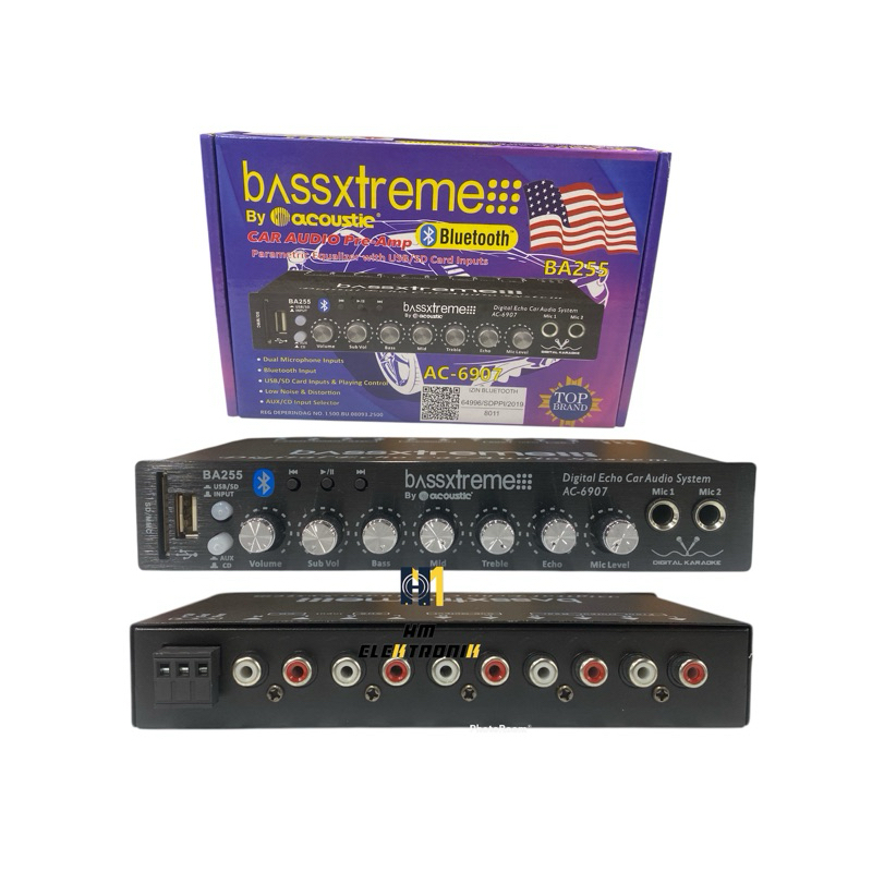 Car Audio Pre-Amp Bassxtreme BA 255 By Acoustic Parametric Bluetooth