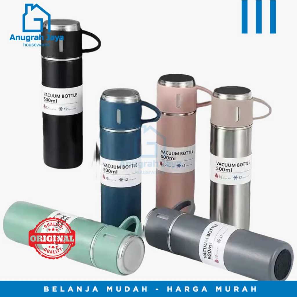 THERMOS VACUM FLASK SET 500ML Botol Minum