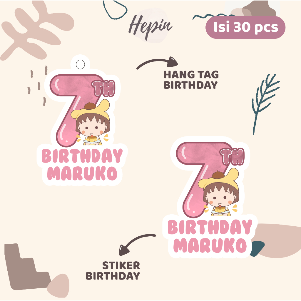 

(30pcs) diecut label hang tag CHIBI MARUKO CHAN /lucu cetak hang tag ulang tahun/label stiker diecut/murah/label ulang tahun/suvemir ultah/stiker diecut/hangtag diecut
