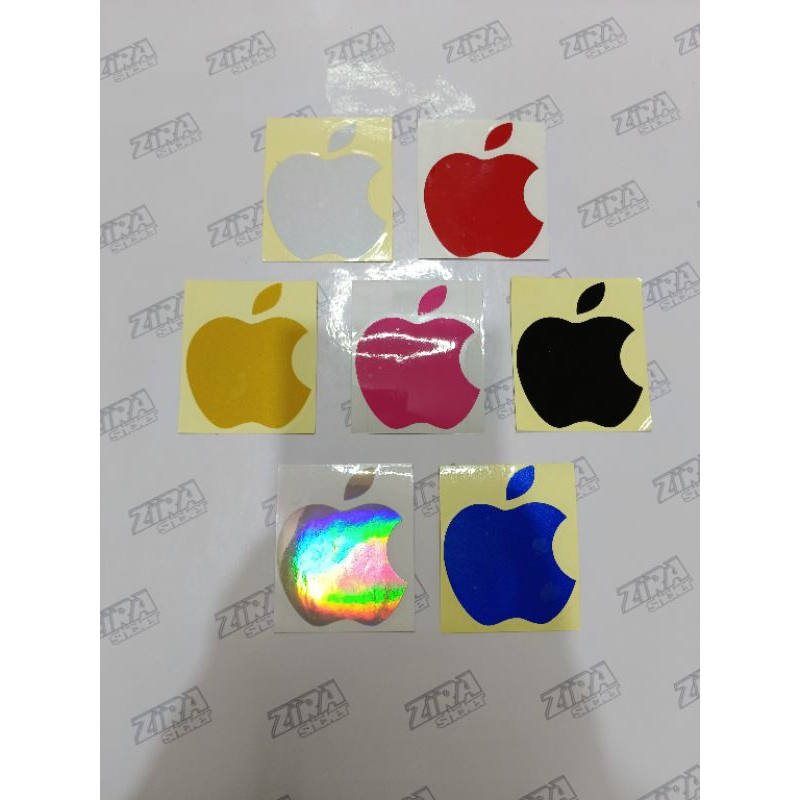 stiker variasi keren motif apel apple 6x5cm cutting sticker hp laptop notebook motor