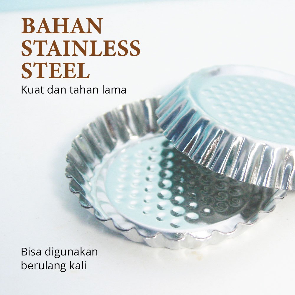 Cetakan Kue Mini Pie Susu Stainless