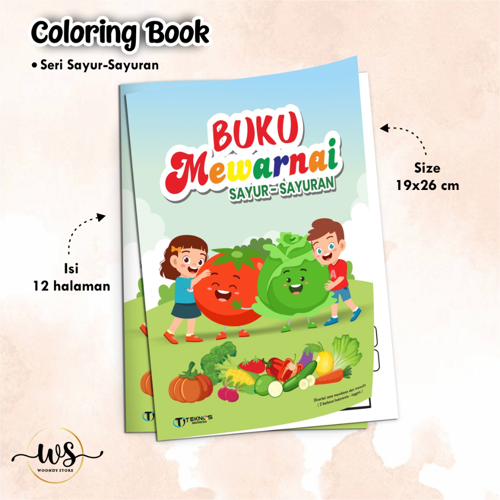 

BUKU EDUKASI - BUKU MEWARNAI SAYUR SAYURAN - BUKU ANAK PAUD TK