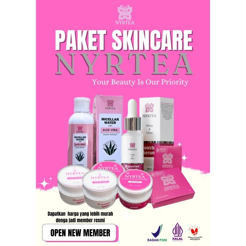 NYRTEA SKINCARE SERIES | PERAWATAN WAJAH BADAN AREA KEWANITAAN | ORIGINAL BPOM HALAL MUI