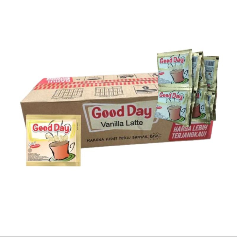 

Good Day Vanilla Latte Instant Coffee 3-in-1 (1 dus/12 renceng)