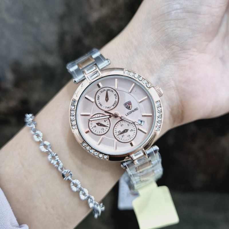 HRZ silver gold jam tangan cewek