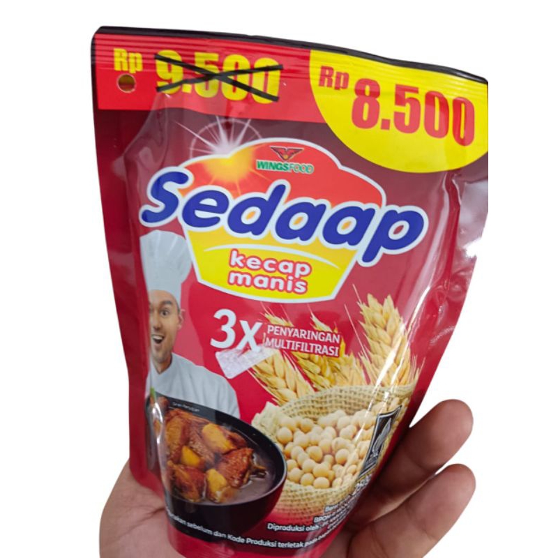

Kecap manis sedaap 3× penyaringan multifiltrasi 250g