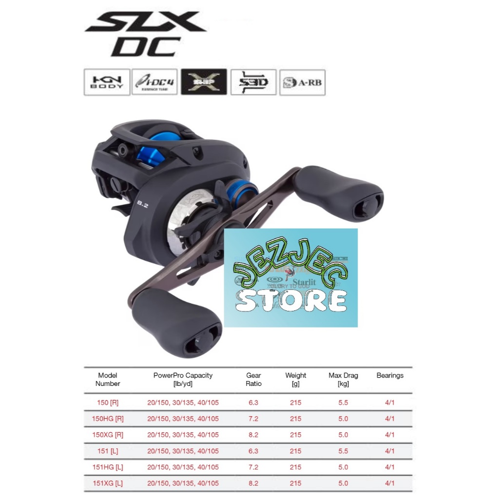 Reel BC SHIMANO SLX DC 2019 151 HG / 151 XG | SHIMANO BAITCASTING REEL | GARANSI SHIMANO INDONESIA