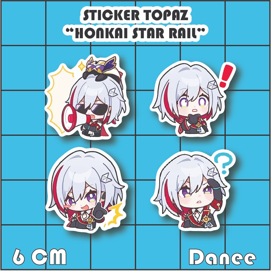 

[Stiker Honkai Star Rail Vinyl Anti Air] Topaz, Stiker Anime Vinyl Tahan Air dan Awet, ukuran +-6 cm