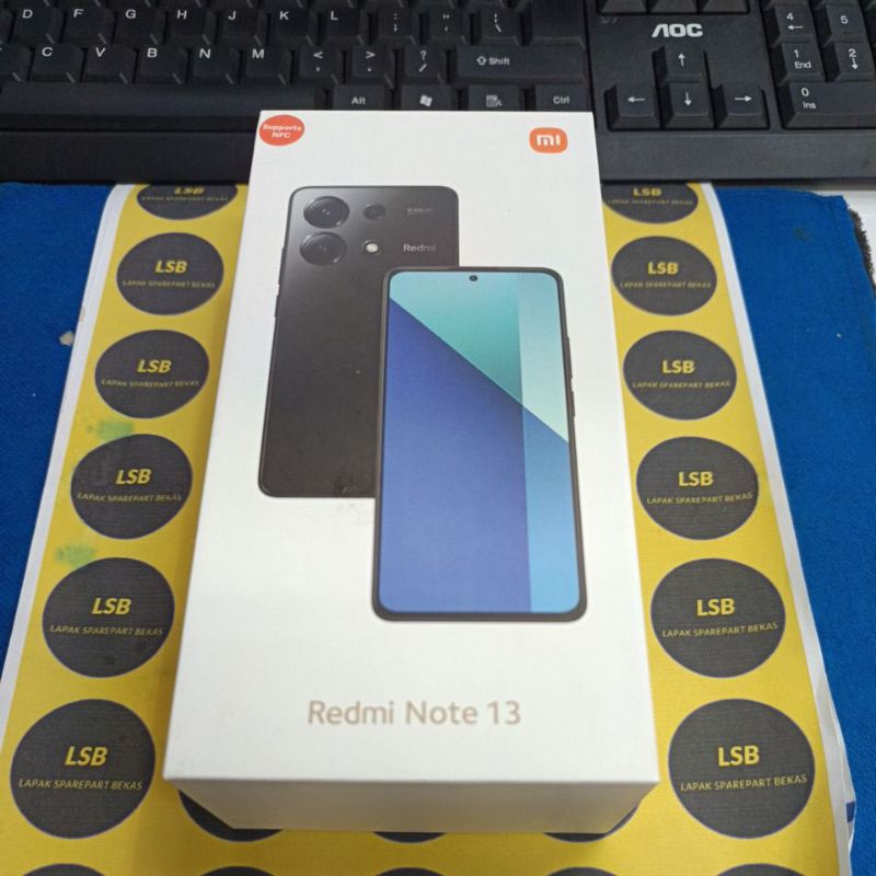 DUS BOX HANDPHONE XIAOMI REDMI NOTE 13 BLACK  ORIGINAL BEKAS