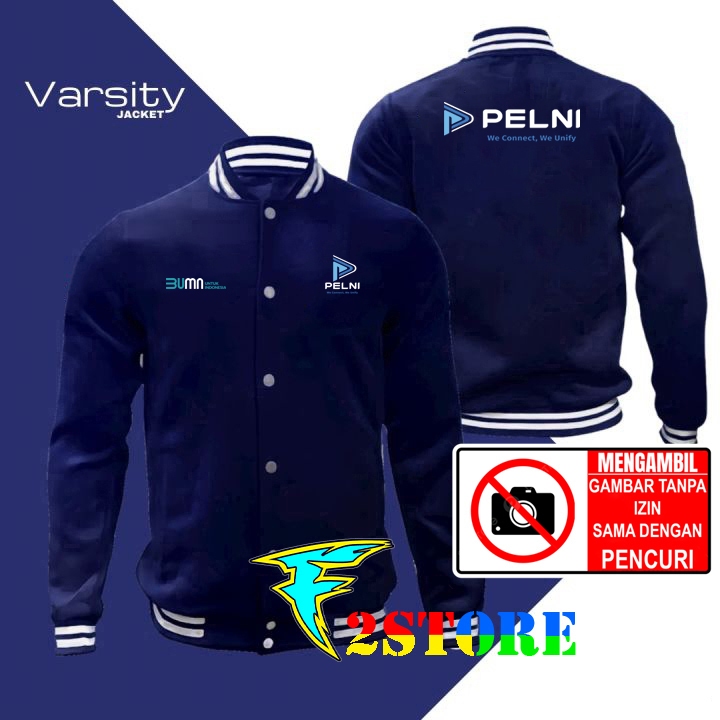 Jaket Varsity PT PELNI We Connect , We Unify  - BUMN  - Varsity  Jaket F2ASTORE