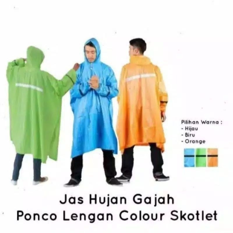 Jas Hujan Ponco Lengan COLOUR IBEX
