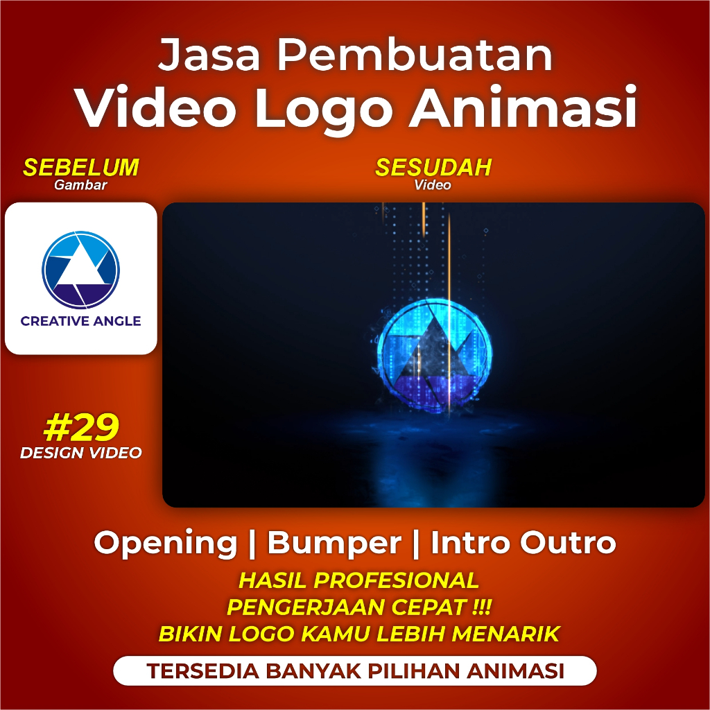Jasa Edit Video Animasi Opening Intro Outro Logo Event Sosmed Vlog
