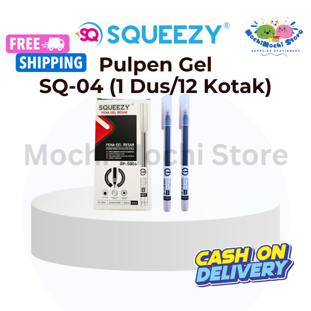 

PER DUS/24 PCS Pulpen Gel SQUEEZY GP-SQ04 | Pulpen Gel | Gel Pen | Needle Tip 0.5mm | Pulpen Gel SQUEEZY GPSQ-04 | Bolpen Gel
