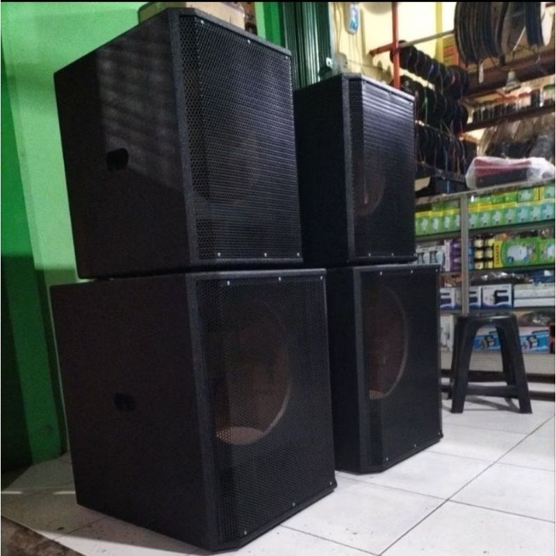 BOX SPEAKER 12 INCH MODEL MINISCOOP BOX SUBWOOFER TRIPLEK SEMI MERANTI