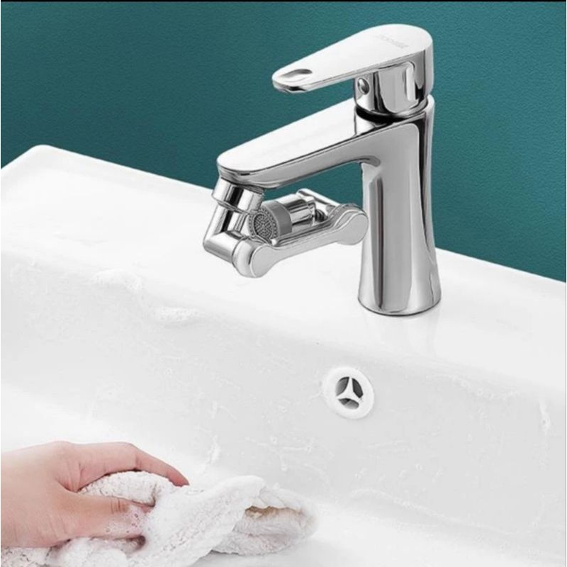 sambungan kran air wastafel putar aerator keran extention 1080 derajat putaran