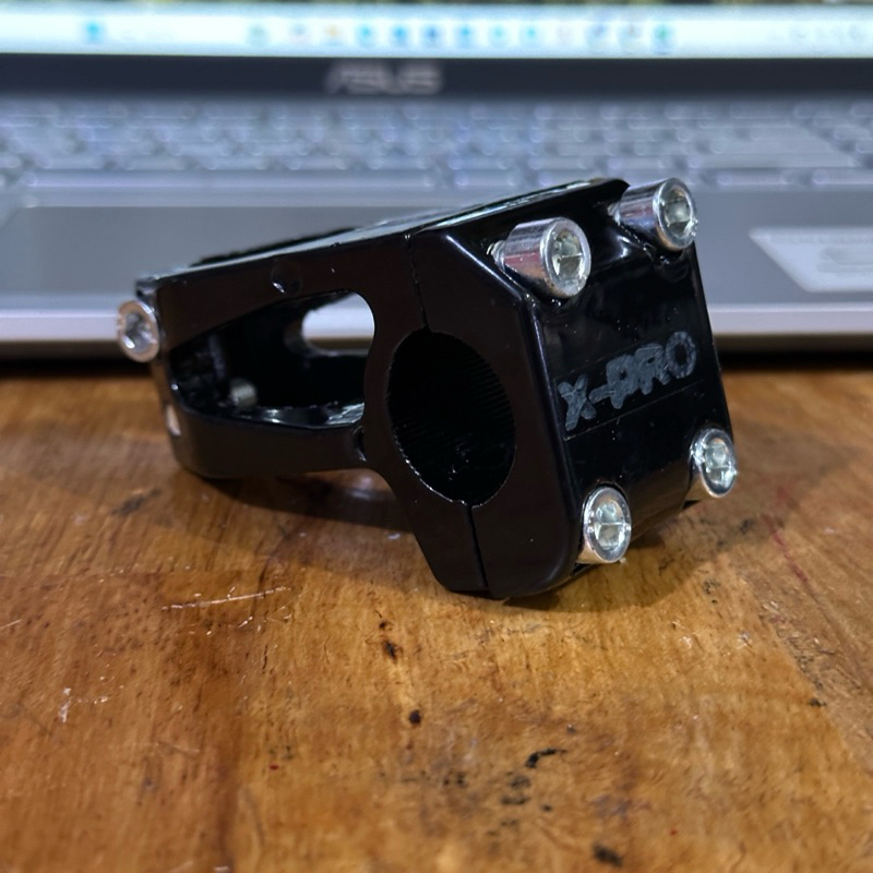 Berjaya Bike - STEM JEPIT Steam BMX stem kepala stang sepeda BMX 28,6 mm Hitam X-Pro