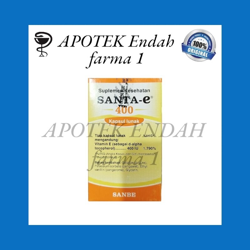 SANTA E 400iu ISI 30 KAPSUL ( vitamin e 400iu )