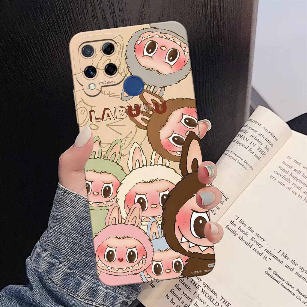 Softcase HP Realme C15  - Motif Karakter Labubu - Silikon Case, Case Karet, Kondom Case