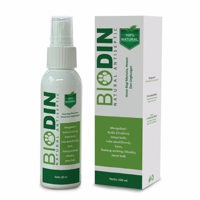 Biodin Spray Obat Jamur Kucing 100ml - BIODIN 100 ML