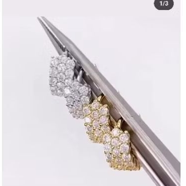 moissanite earing 2mm full moissanite