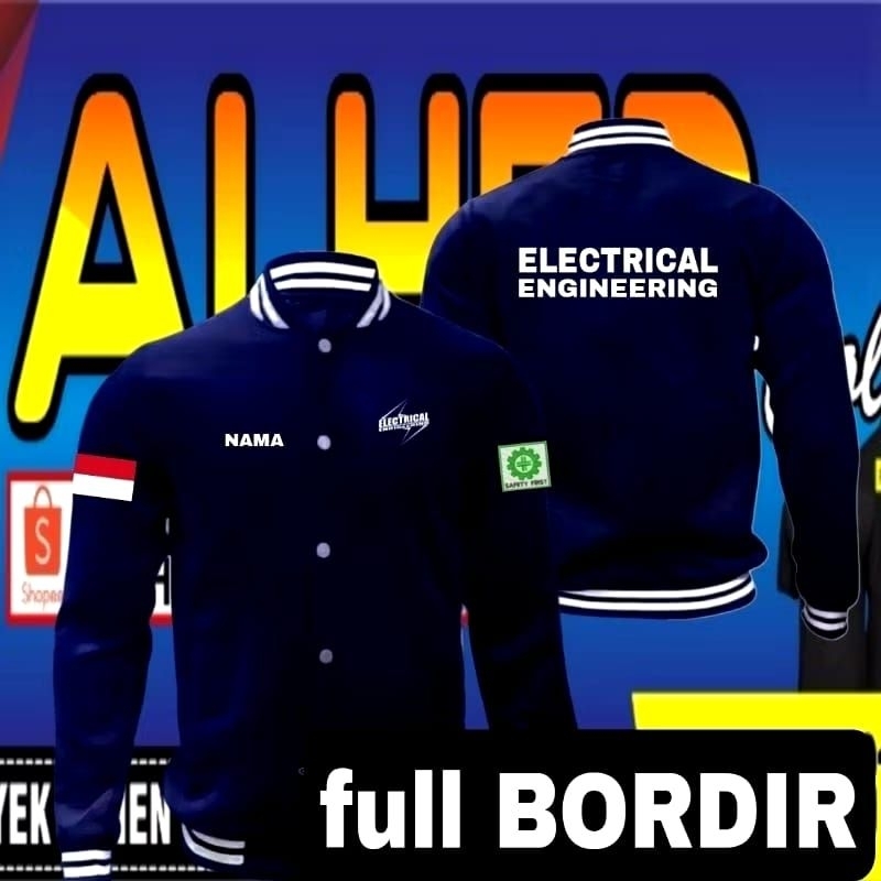 Jaket bordir electrical engineering jaket electrical engineering jaket varsity electrical engineerin