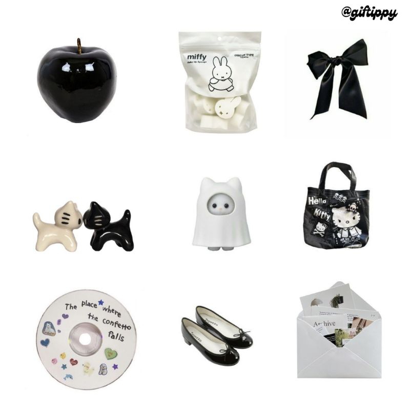 

stiker vinyl glossy | sticker hitam putih monochrome aesthetic | sticker buku | dekor hiasan | y2k die cut