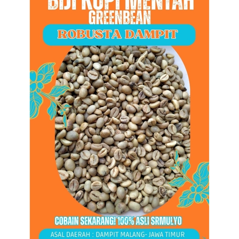 

JIQU 25KG ROBUSTA DAMPIT GREENBEAN BIJI KOPI MENTAH GRADE ASALAN DM 5-7,5MM