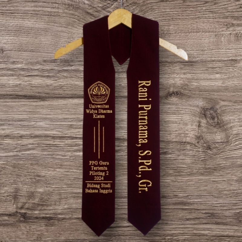 RN Slempang Kalung,Slempang Bahan Beludru,Slempang Sidang,Slempang Wisuda,Slempang Kalung