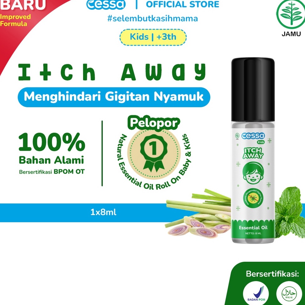 

8bHarga Termurah Cessa Kids ITCH Away Essential Oil Menjaga Anak Dari Gigitan Nyamuk H67