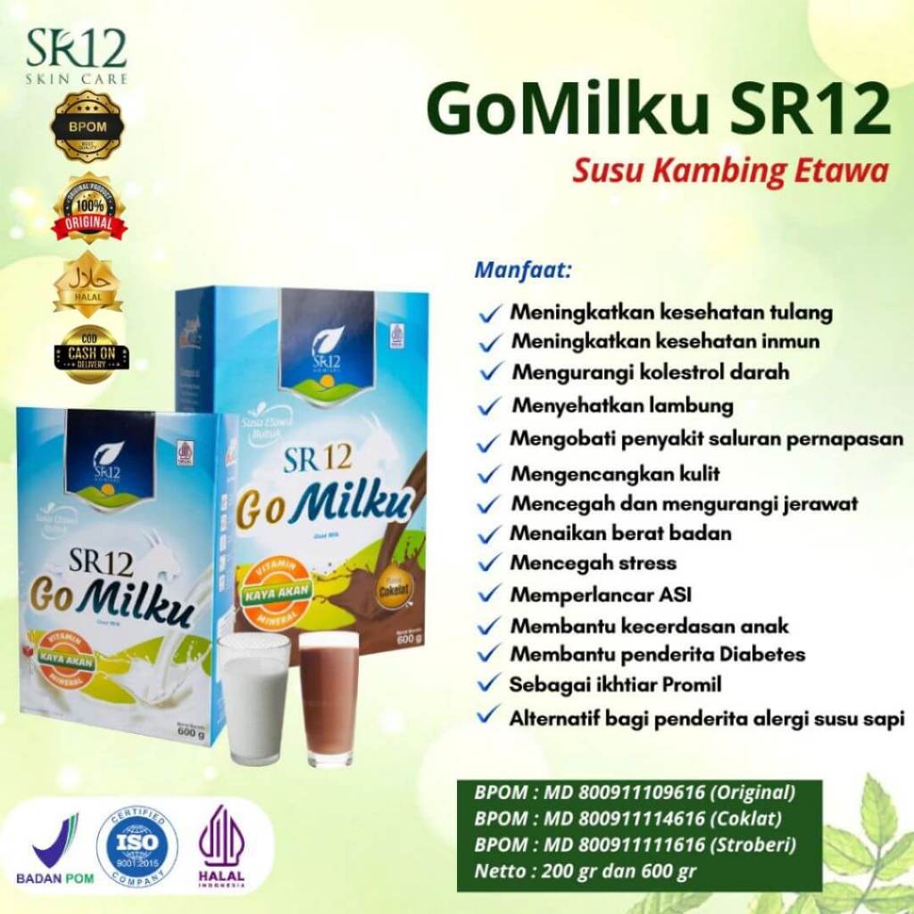 

SR12GOMILKU SUSU KAMBING ETAWA PREMIUM MENINGKATKAN KESEHATAN TULANG NYERI SENDI BUBUK 200&600g