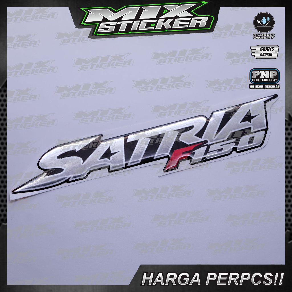 Emblem suzuki satria fu 150 / emblem timbul suzuki satria fu / emblem titanium suzuki satria / emble