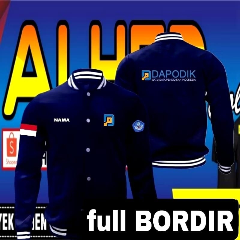 Jaket bordir Dapodik jaket dapodik jaket baseball dapodik jaket varsity dapodik jaket kerja dapodik 