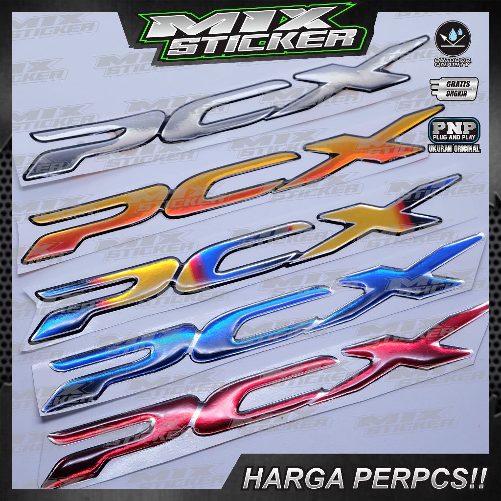 emblem timbul honda pcx / emblem titanium honda pcx / emblem honda pcx / logo timbul honda pcx japan