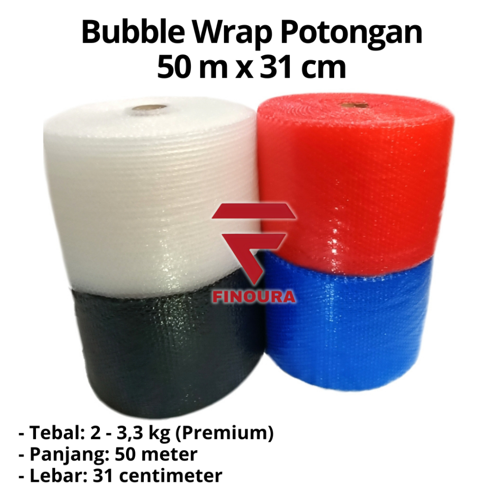 

Bubble Wrap Super Tebal uk 50 m x 31 cm (Potongan Ukuran Seperempat Roll)