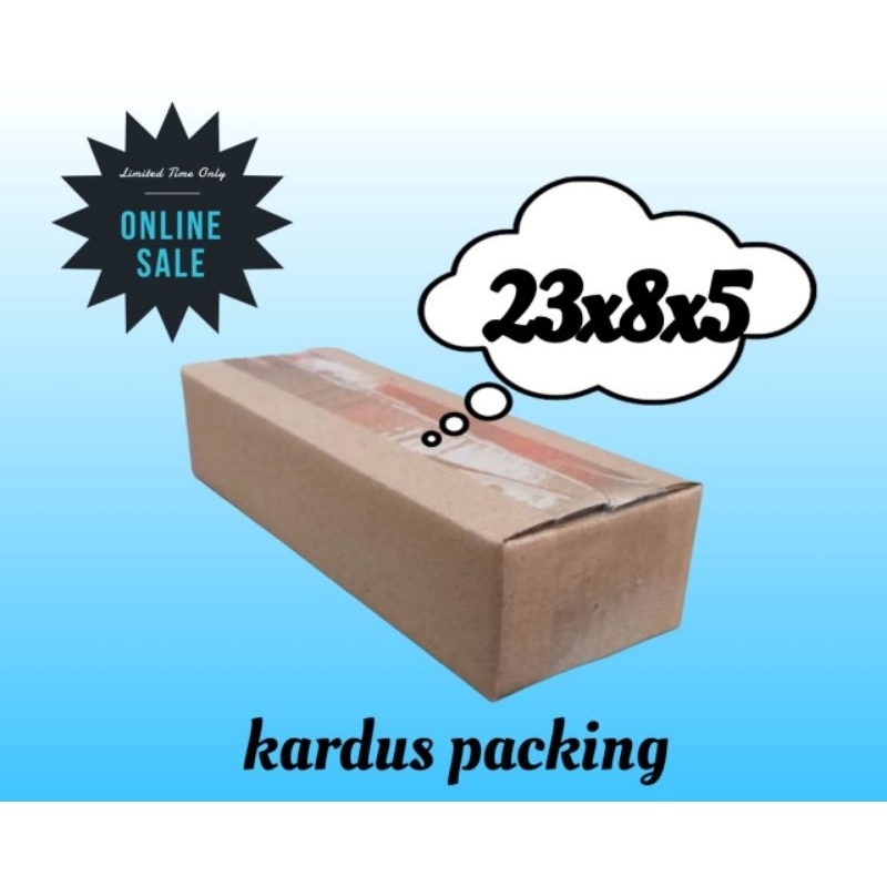 

kardus packing UK 23x8x5 kardus polos kardus kecil