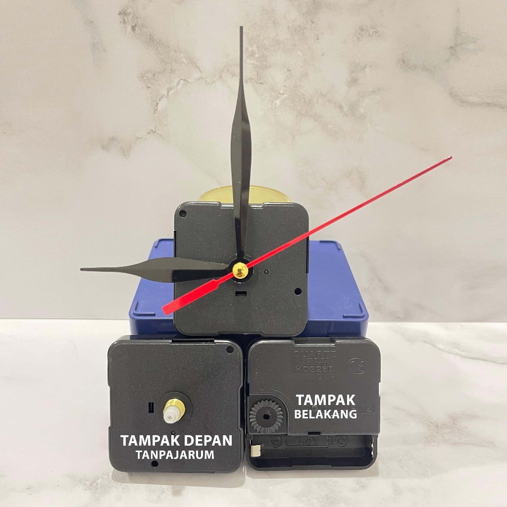 Mesin Jam Standar Original Quartz / Mesin Jam Dinding Quartz Jarum Emas