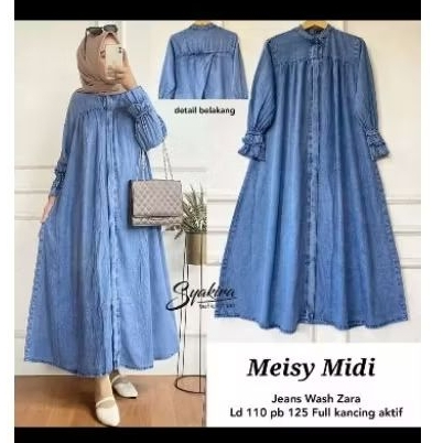 [COD]MARSHANDA GAMIS JEANS TERBARU  / ZARA PREMIUM DRESS BAJU WANITA 01