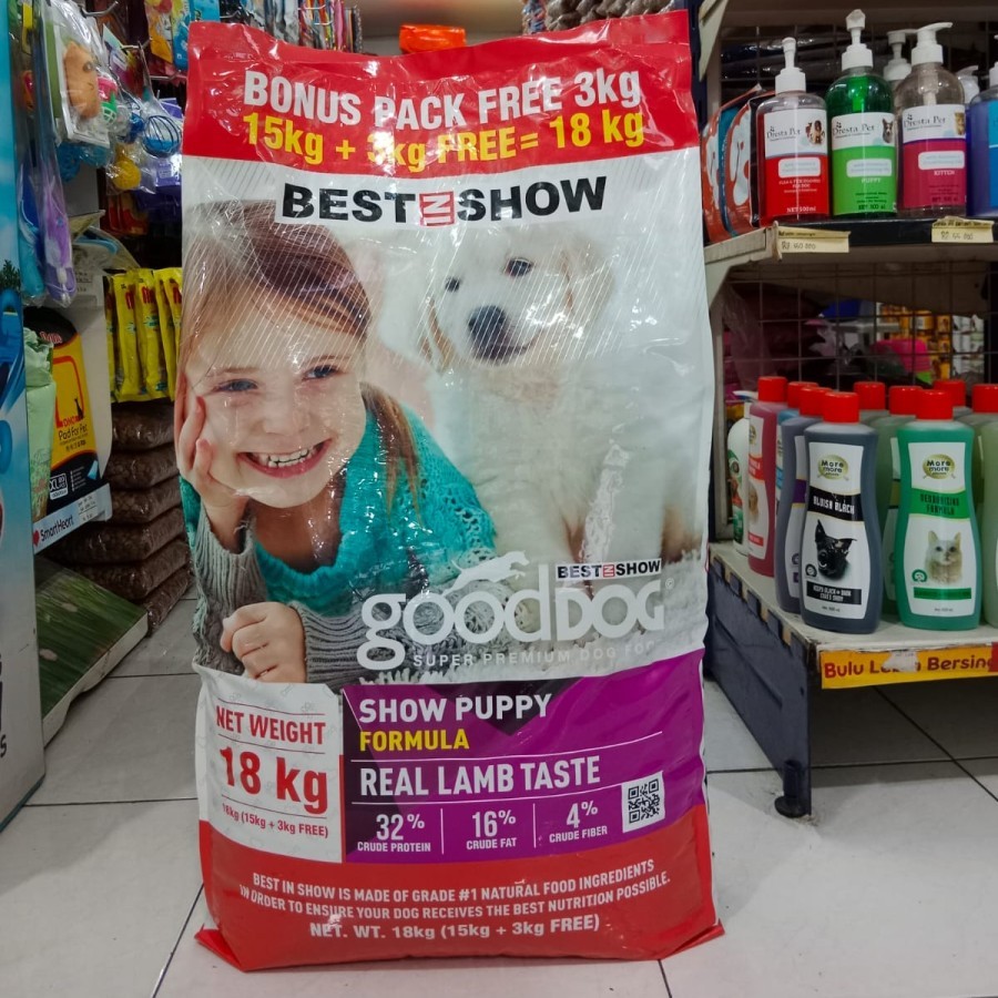 grab gojek - best in show good dog puppy 18 kg - dog food puppy lamb