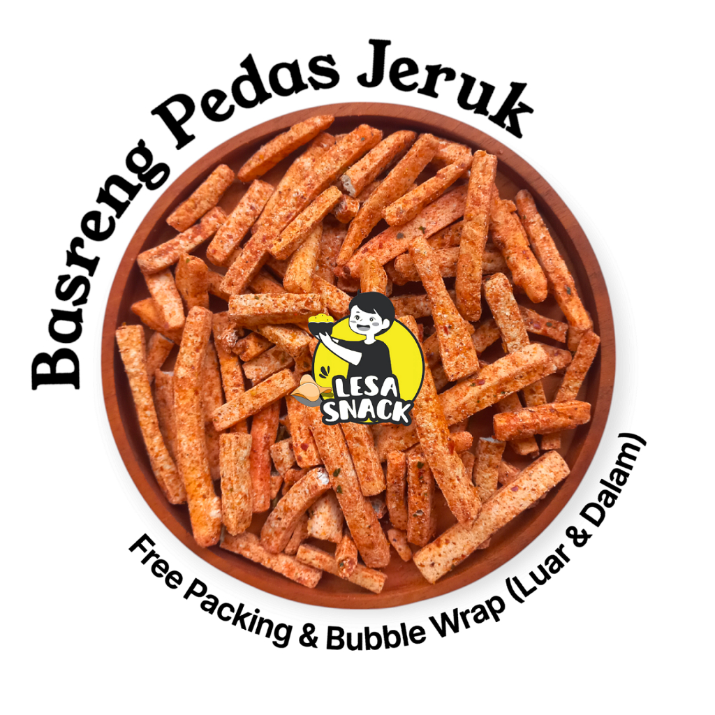 

[LESA SNACK]Basreng Pedas Daun Jeruk Snack Jajan Camilan Cemilan Kiloan Grosir Termurah