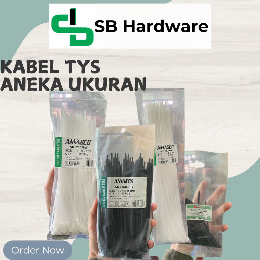

KABEL TIES / CABLE TIES / TALI GAUL BERBAGAI UKURAN HITAM DAN PUTIH