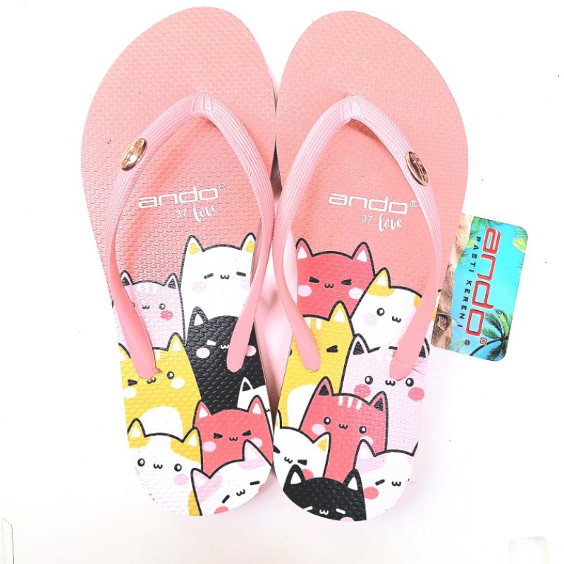Ando Sandal Jepit Motif Sandal karet Ando Japit Original
