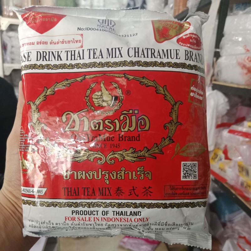 

THAI TEA Cha TraMue 400gr ASLI THAILAND / HALAL DAN BPOM / teh merah