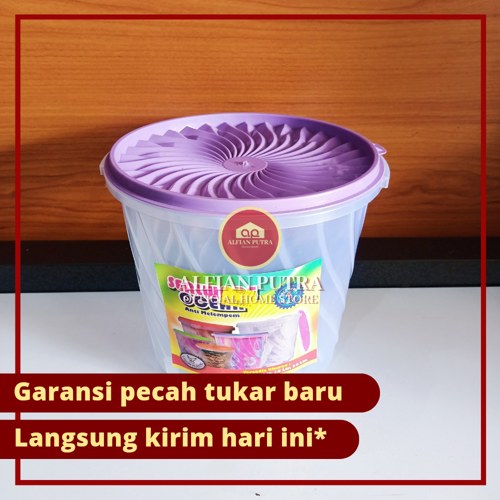 TOPLES KERUPUK 10 LITER PEYEK KERIPIK LODONG PLASTIK PENYIMPANAN MAKANAN RINGAN KEDAP UDARA