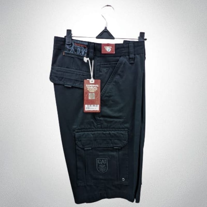 Celana Cargo Pendek Pria Cardinal Warna Hitam